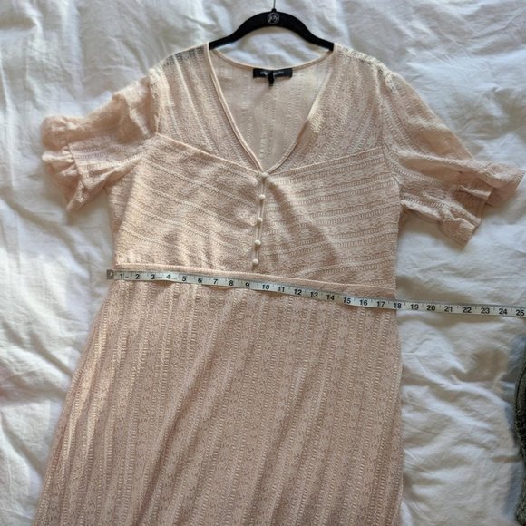 BCBG Max Azria peach lace overlay dress size XL - Picture 4 of 6
